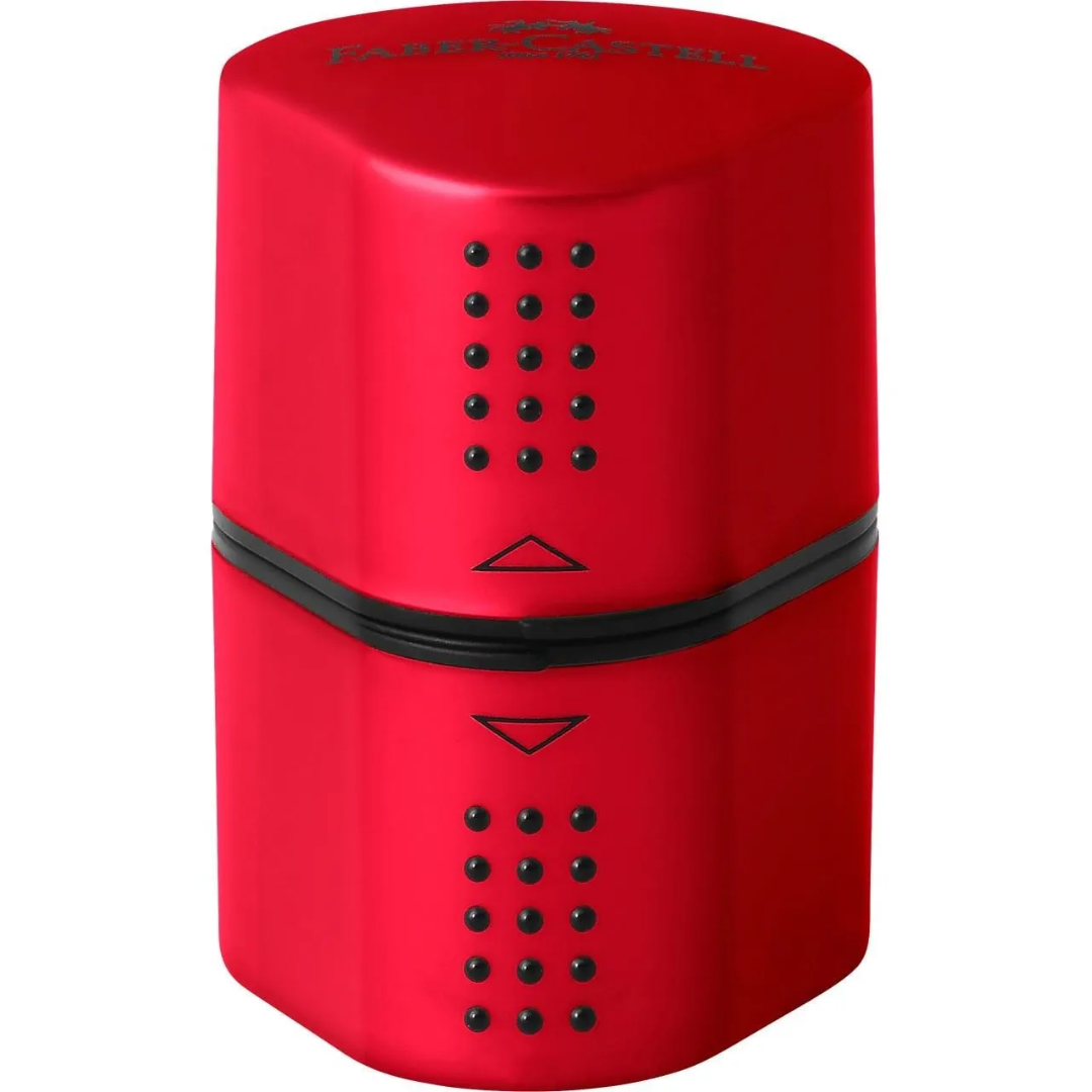 Faber-Castell Grip 2001 Trio Sharpening Box Red/Blue, Sorted Box of 10 - A183801