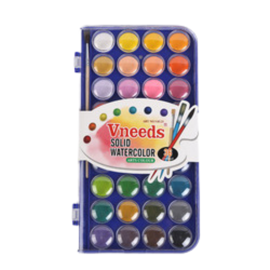 Vneed Solid Watercolour Paint 36 Colours - V0335