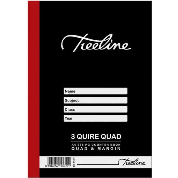 A4 Counter Book 3 Quire Quad And Margin – 288 Pages - 1026