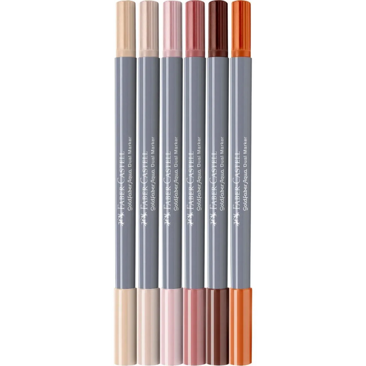 Faber-Castell Goldfaber Aqua Dual Marker Wallet Of 6, Portrait - A164523