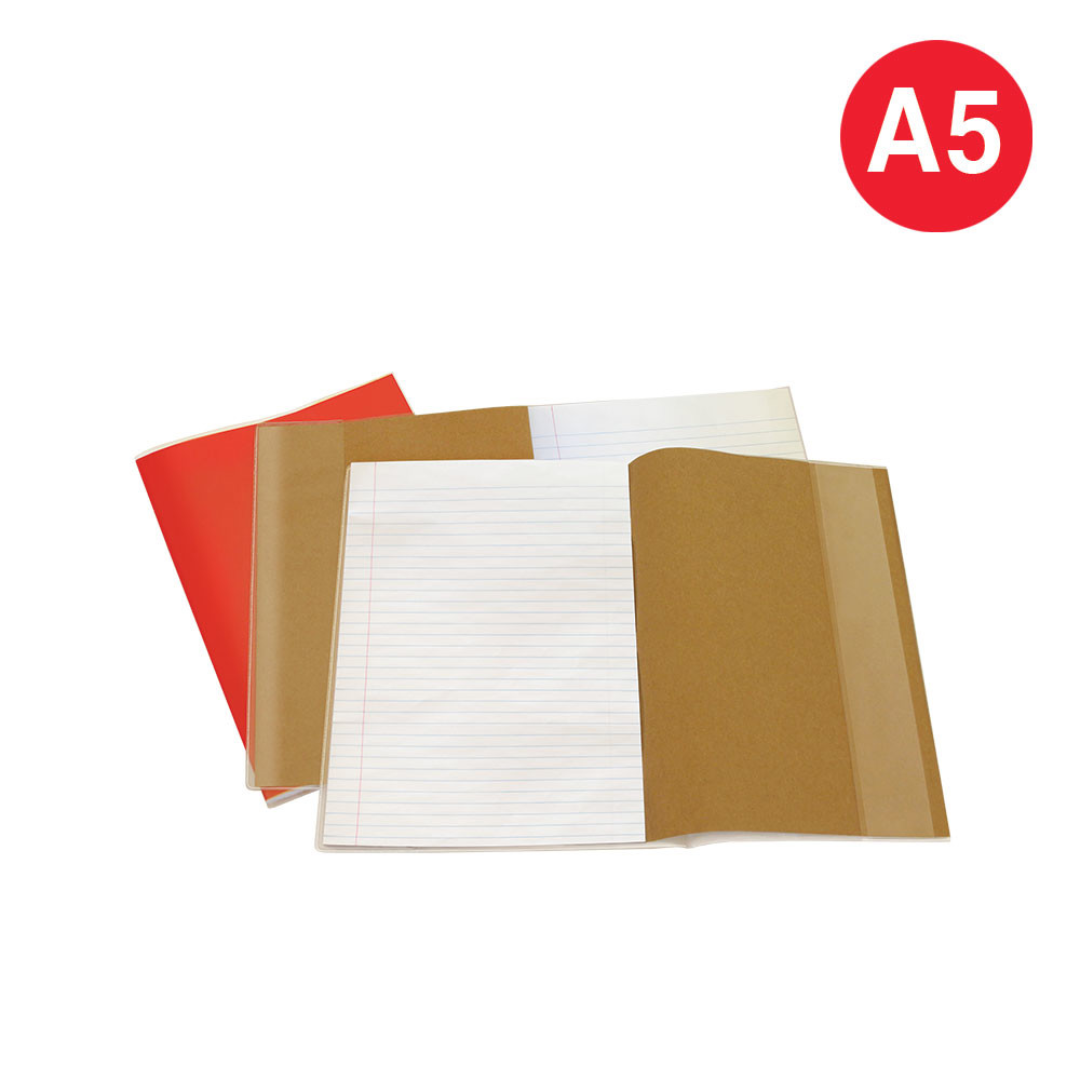 Bantex A5 Heavy Duty PVC Book Covers Pk 5 Clear - B309000008
