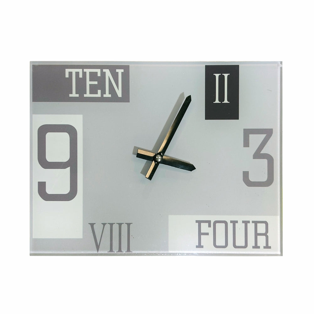 Parrot Glass Clock (210 x 300mm - Grey) - CG3020L