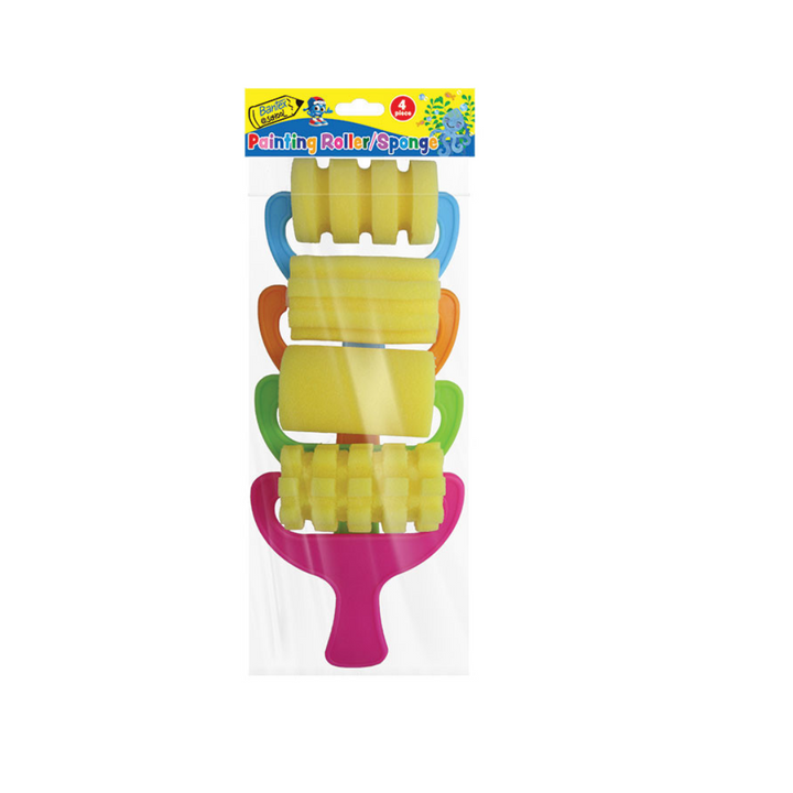 Bantex School Painting Roller Sponge Set of 4 - BKR971856