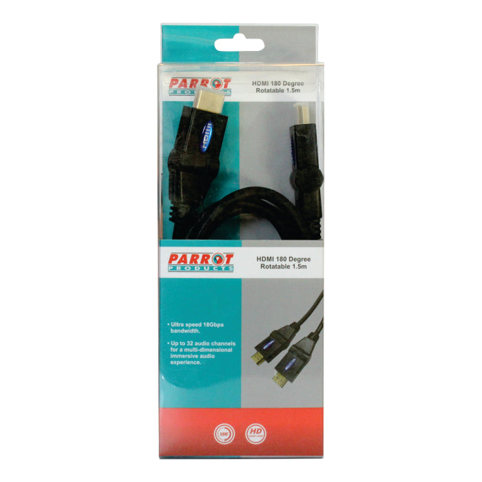 Parrot HDMI Cable with 180 Degree Rotatable Connectors (1.8M) - CL1002A