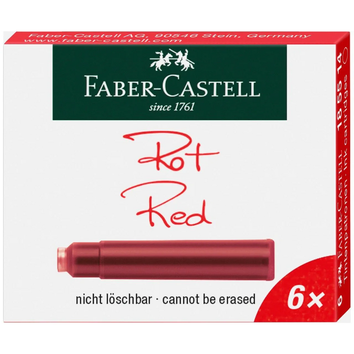 Faber-Castell Ink Standard Cartridges Box of 6