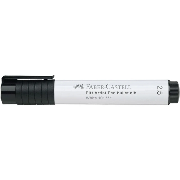 Faber-Castell Pitt Artist India Ink Pen LG 101 White Box Of 4 – 2.5mm - A167601