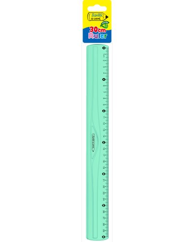 Bantex School 30cm PVC Flexible Ruler (Single: Blue or Green) - BKR970854