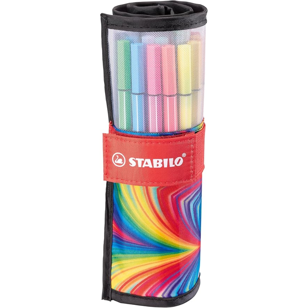 Stabilo Pen 68 ARTY Fibre-tip Pen: Assorted Rollerset 25's - 6825-071-20