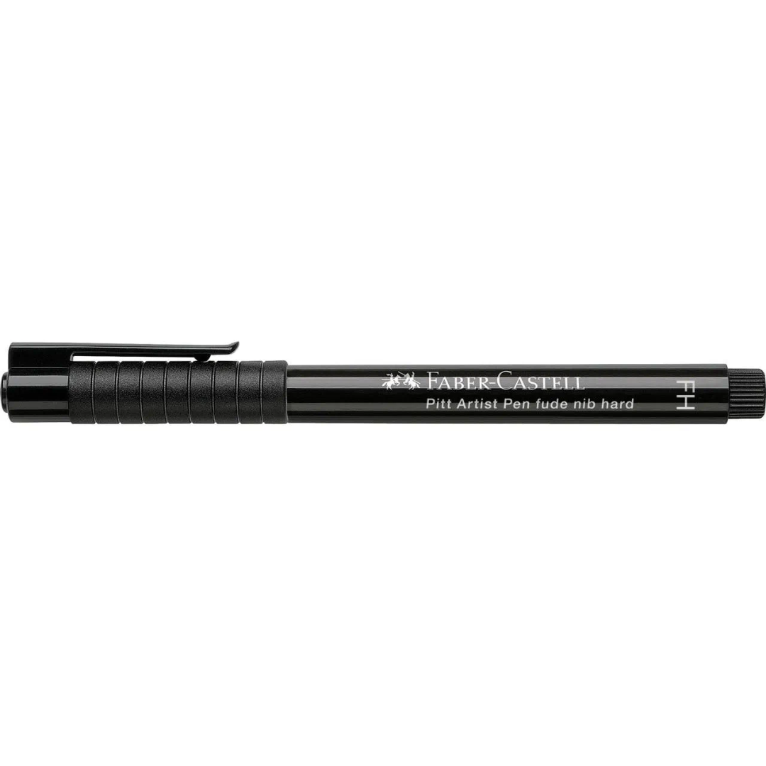 Faber-Castell Pitt Artist India Ink Pen Fude Hard (FH) Col.199 Box of 10 - A167895
