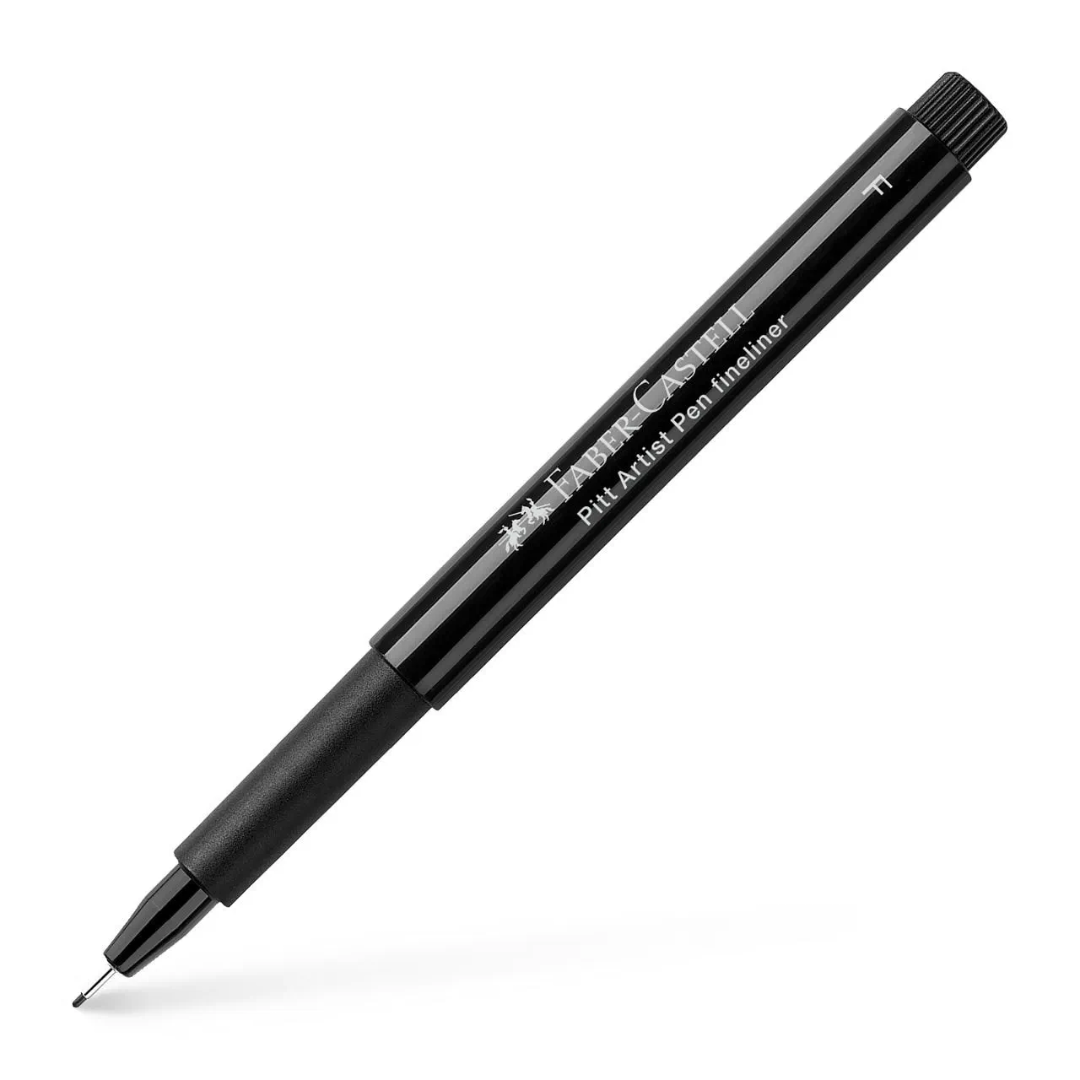 Faber-Castell Pitt Artist India Ink Pen F 199 Black Box Of 10 - A167299
