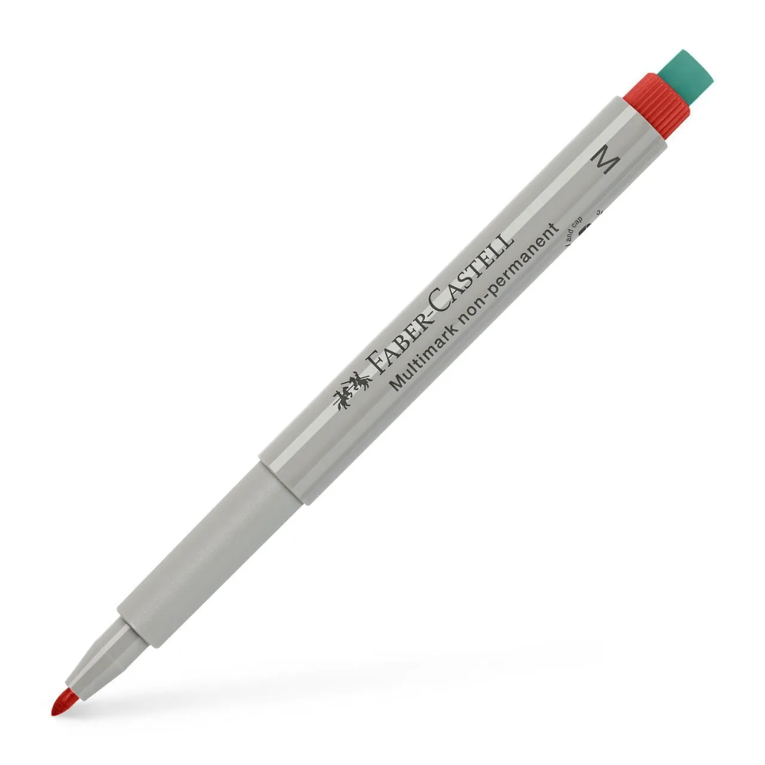 Faber-Castell Multimark Overhead Water-Soluble Marker M Red Box of 10 - A152621