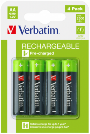 AA Premium Rechargeable Batteries HR6 ? 4 Pack - BAT 109