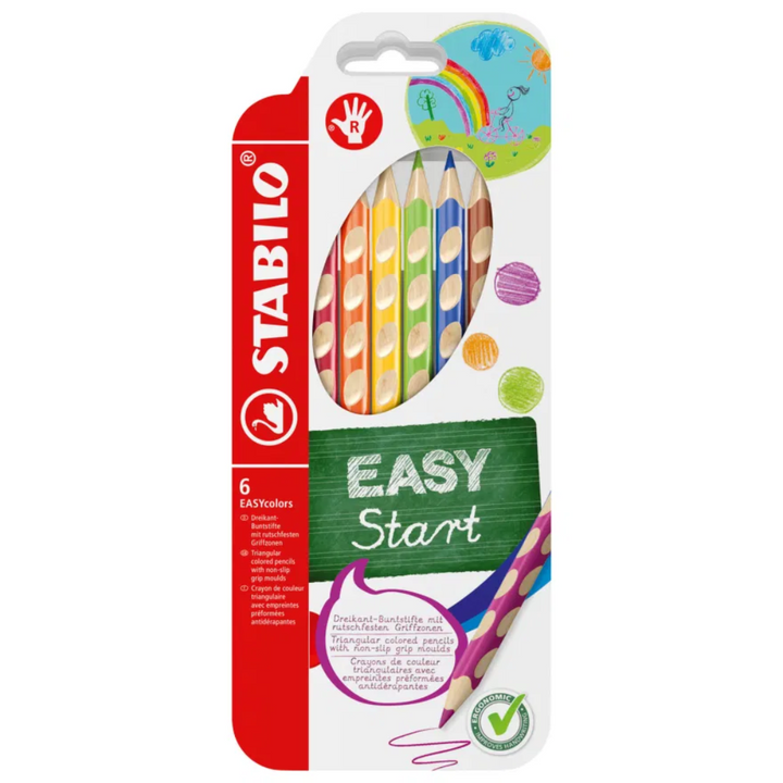 Stabilo Easy colors Ergonomic Colour Pencil - Assorted Box 6's - 331-6