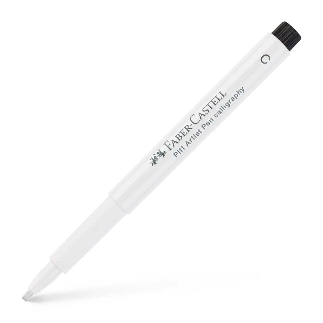 Faber-Castell Pitt Artist India Ink Pen C 101 White Box Of 10 - A167501