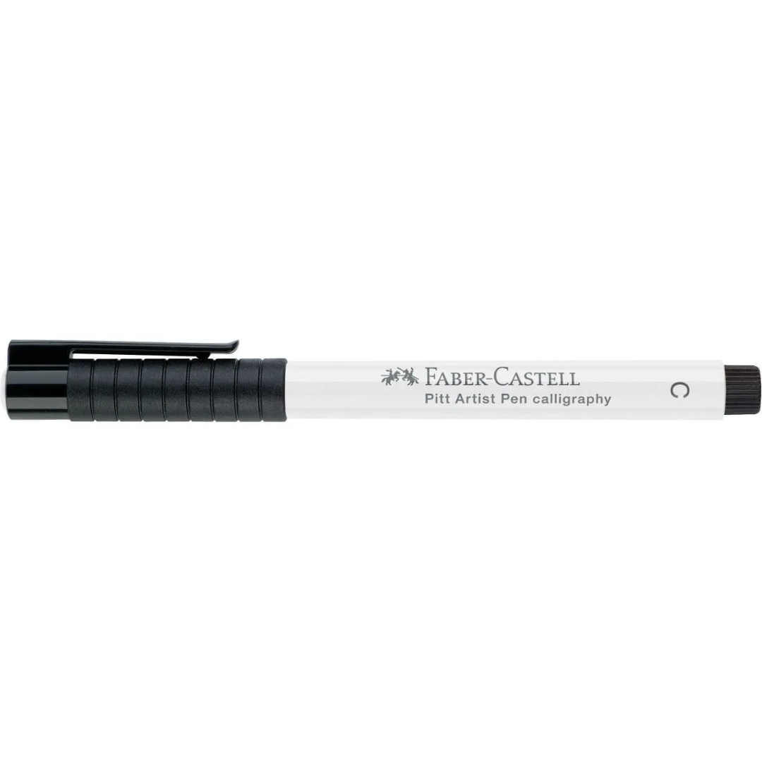 Faber-Castell Pitt Artist India Ink Pen C 101 White Box Of 10 - A167501