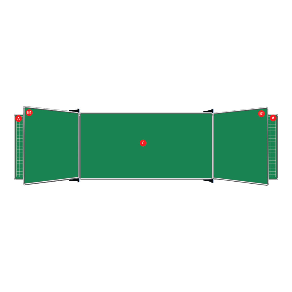 Parrot Educational Board Non-Magnetic Chalkboard (1220*1220 - Chalk Squares - Side Panel - Option A) - ED3252