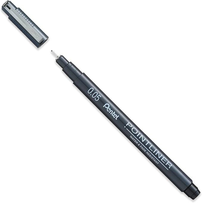 Pentel Pointliner Fineliner Pigment Ink Black