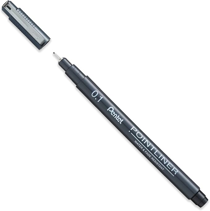 Pentel Pointliner Fineliner Pigment Ink Black