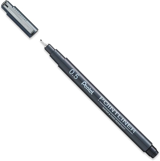 Pentel Pointliner Fineliner Pigment Ink Black