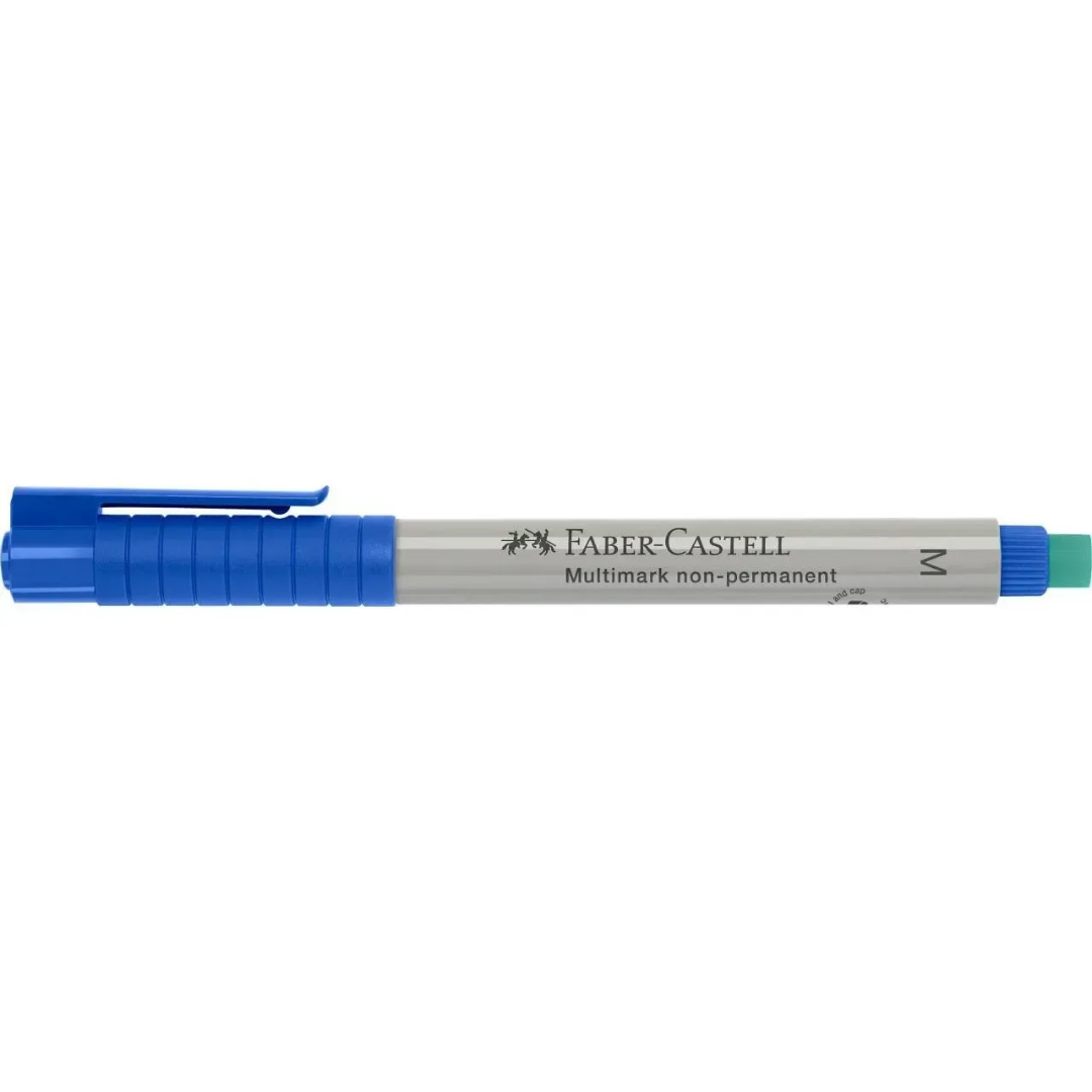 Faber-Castell Multimark Overhead Water-Soluble Marker M Blue Box of 10 - A152651