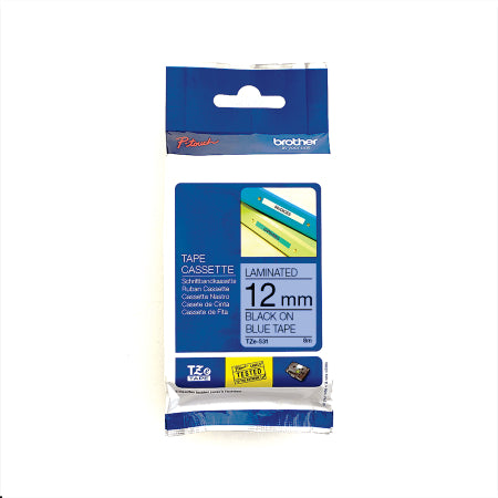 Brother TZe-531 Labelling Tape 12mm Black On Blue Tape - BRTZ531