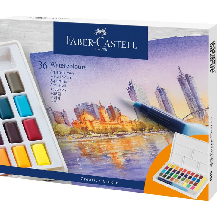 Faber-Castell Watercolours In Pans 36ct Set - A169736