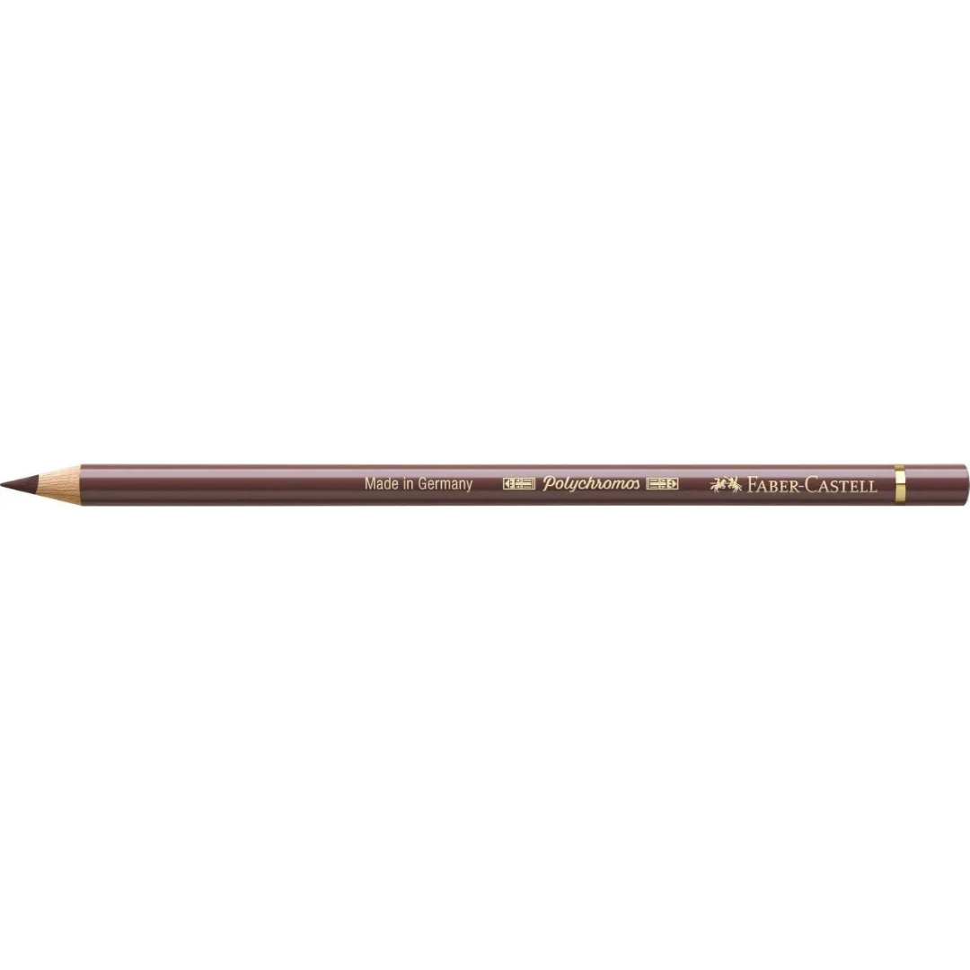 Faber-Castell Polychromos Colour Pencil 176 Van Dyck Brown Box Of 6 - A110176