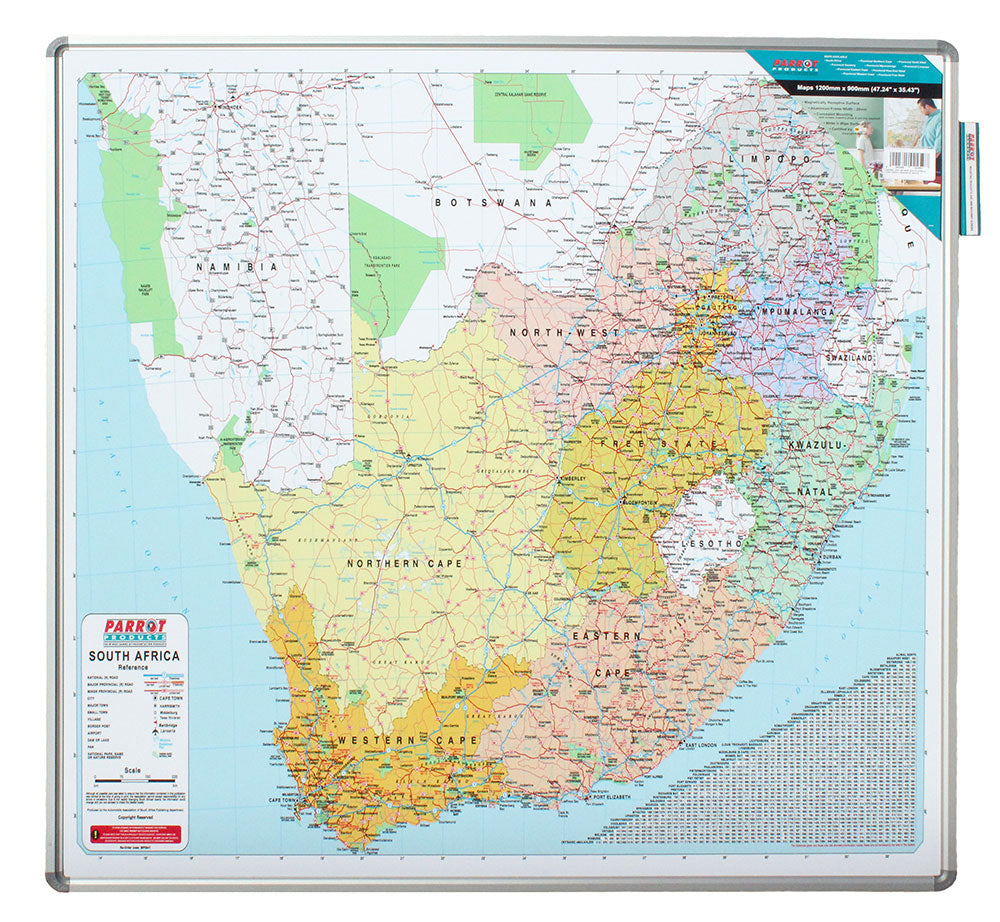 Parrot Map Board - South Africa (1230*1230mm - Magnetic White) - GB2052