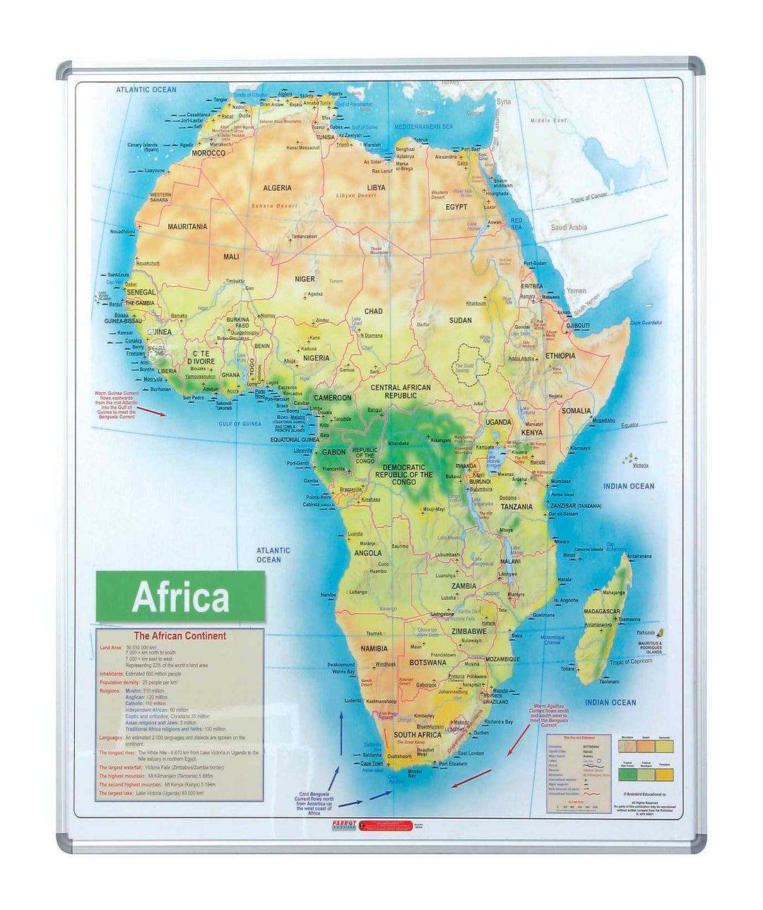 Parrot Map Board - Africa (1230*930mm - Magnetic White) - GB3068