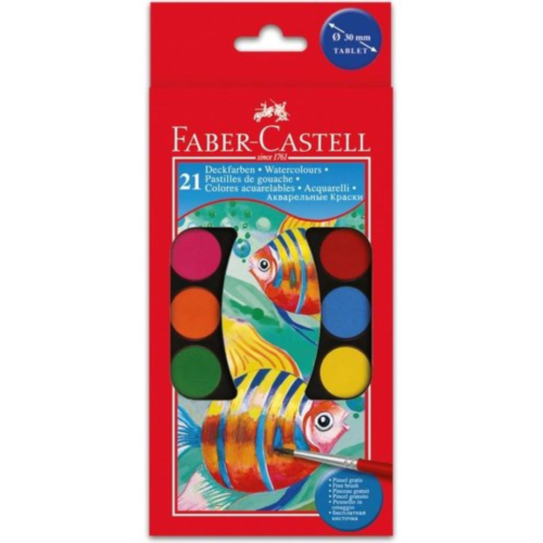 Faber-Castell Watercolours Paint Set of 21 - A125027