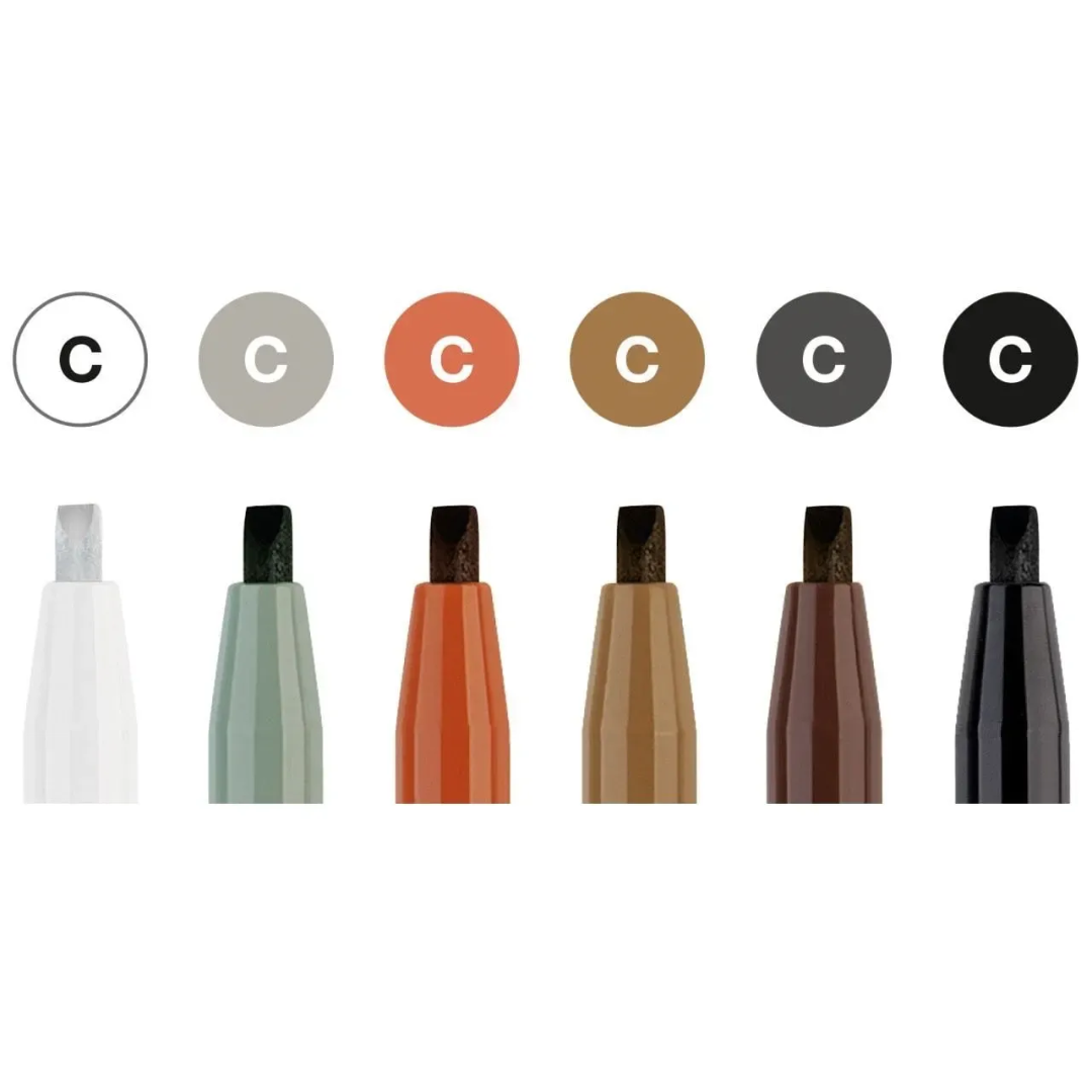 Faber-Castell Pitt Artist India Ink Pen C Colours Box Of 6 - A167506