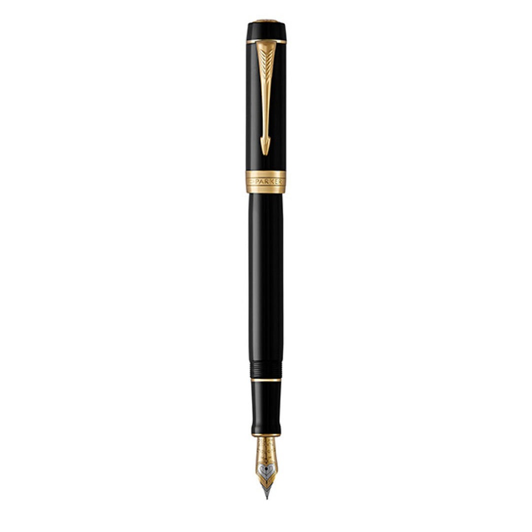 Parker Duofold Prestige Fountain Pen Medium Nib Black Ink