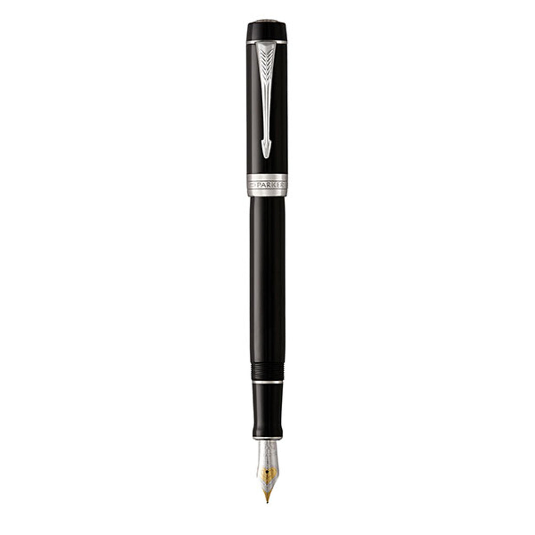 Parker Duofold Prestige Fountain Pen Medium Nib Black Ink