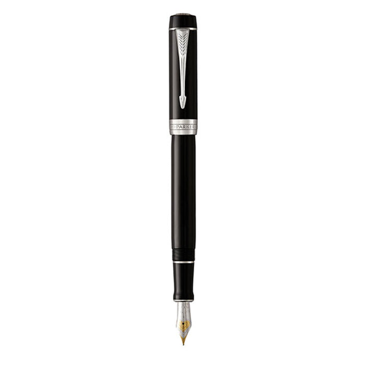 Parker Duofold Prestige Fountain Pen Medium Nib Black Ink
