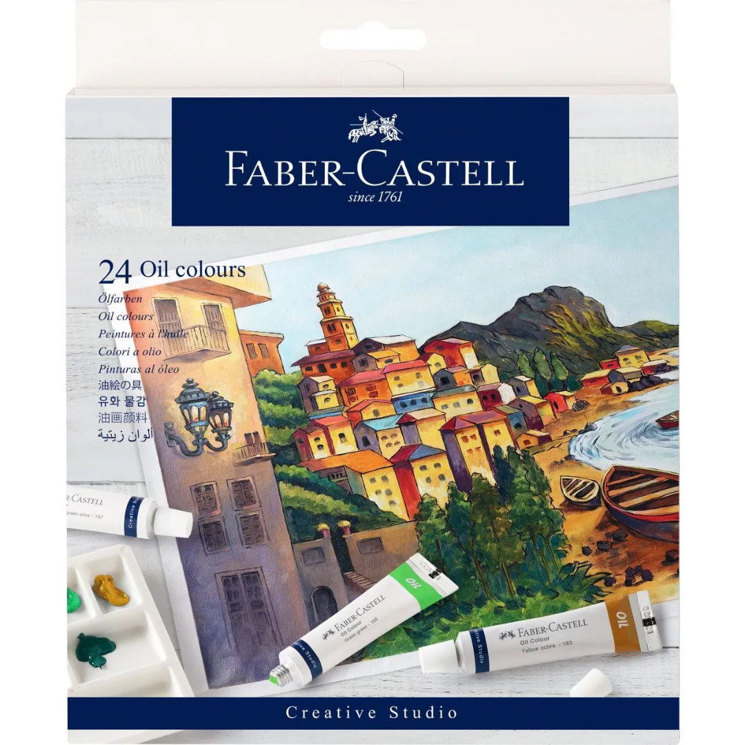 Faber-Castell Oil Colours Cardboard Wallet Of 24, 24x 9 ml Tubes - A379524