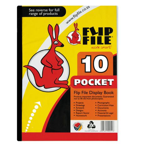 Flip File Kangaroo Display File Book A4 10 Pocket - DIS 105