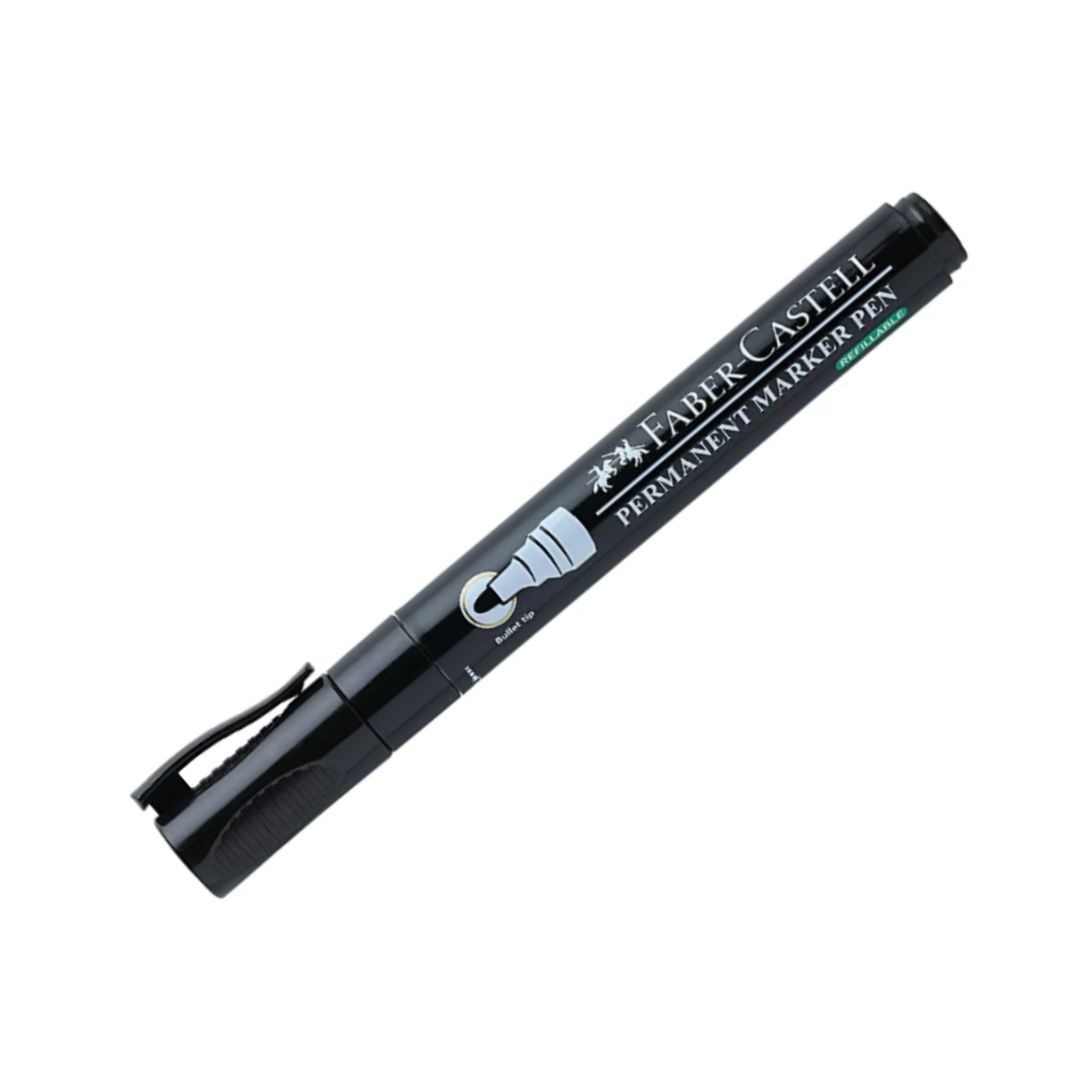 Faber-Castell Permanent - Bullet Point Black Box of 12 - A553999