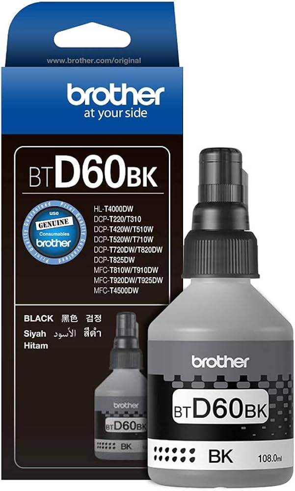 Brother BT-D60BK Black Ink Bottle