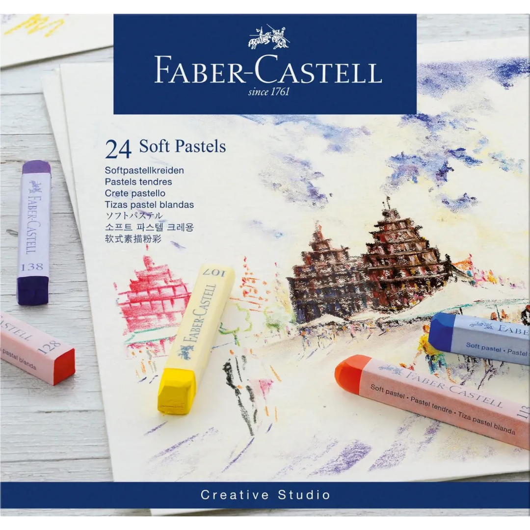 Faber-Castell Soft Pastels Cardboard Wallet Of 24 - A128324
