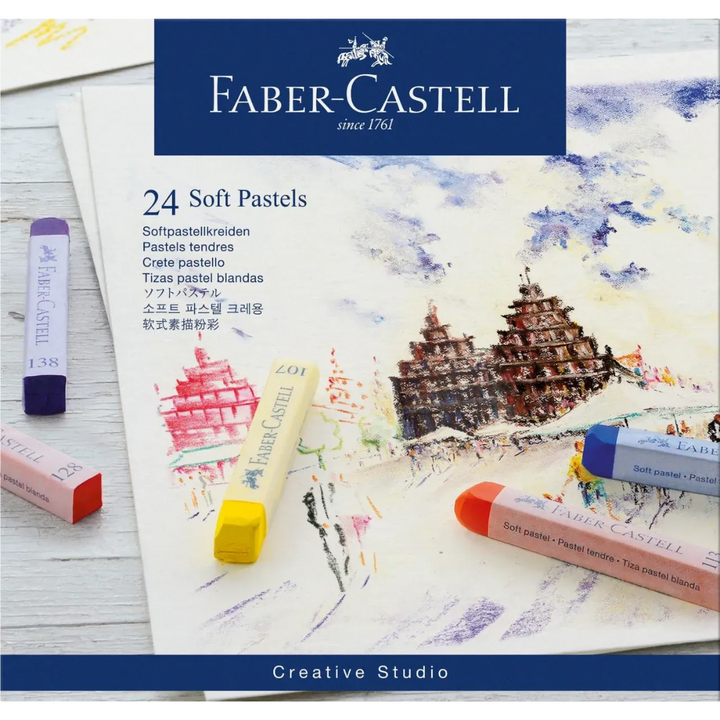 Faber-Castell Soft Pastels Cardboard Wallet Of 24 - A128324