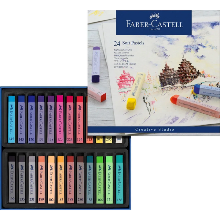 Faber-Castell Soft Pastels Cardboard Wallet Of 24 - A128324