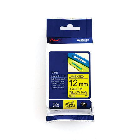 Brother TZe-631 Labelling Tape 12mm Black On Yellow Tape - BRTZ631