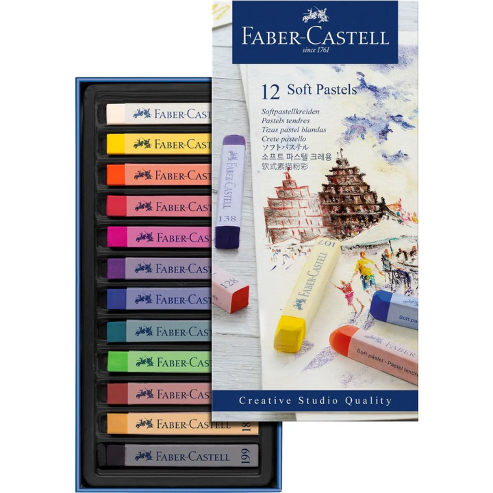 Faber-Castell Soft Pastels Cardboard Wallet Of 12 - A128312