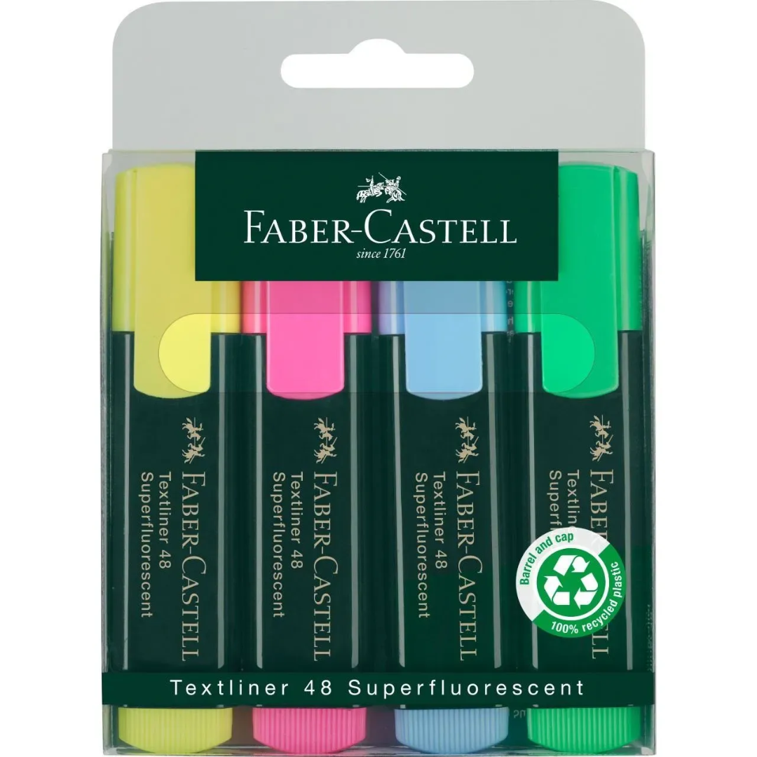 Faber-Castell Textliner 48 Superfluorescent Wallet Of 4 - A154804