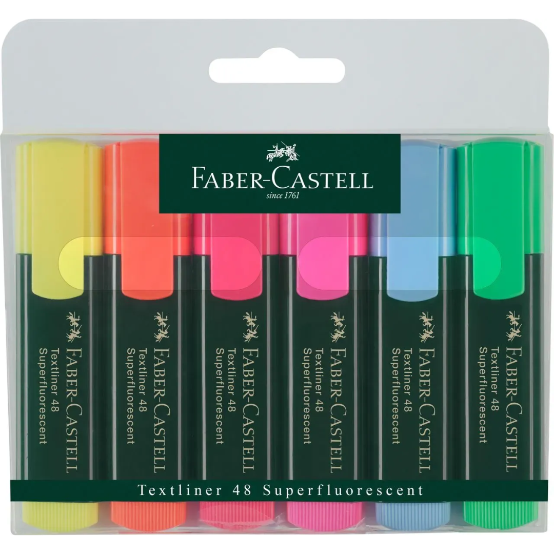 Faber-Castell Textliner 48 Superfluorescent Wallet Of 6- A154806