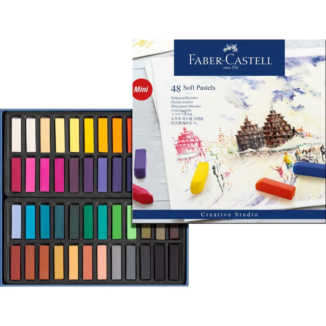 Faber-Castell Soft Pastels Mini Cardboard Wallet Of 48 - A128248