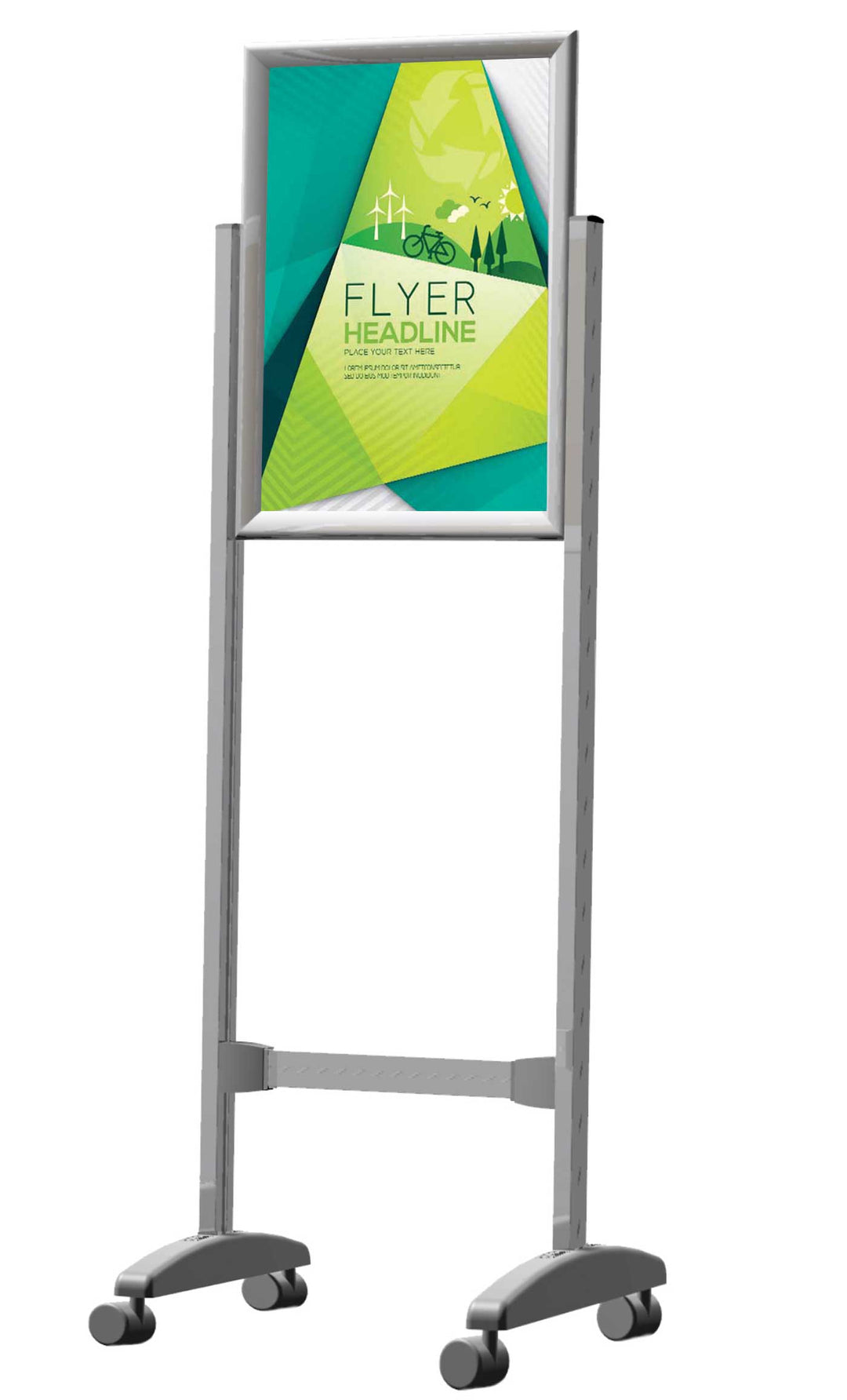 Parrot Poster Frame Stand (Double Sided - Castors)
