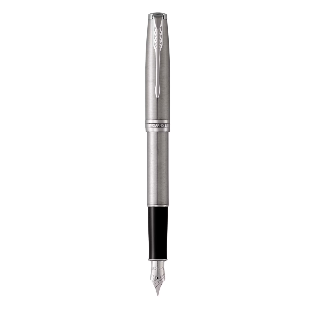 Parker Sonnet Fountain Pen 18k Gold Medium Nib Black Ink