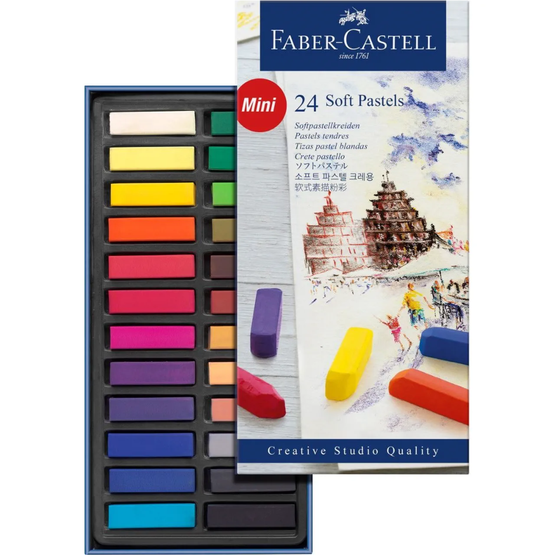 Faber-Castell Soft Pastels Mini Cardboard Wallet Of 24 - A128224