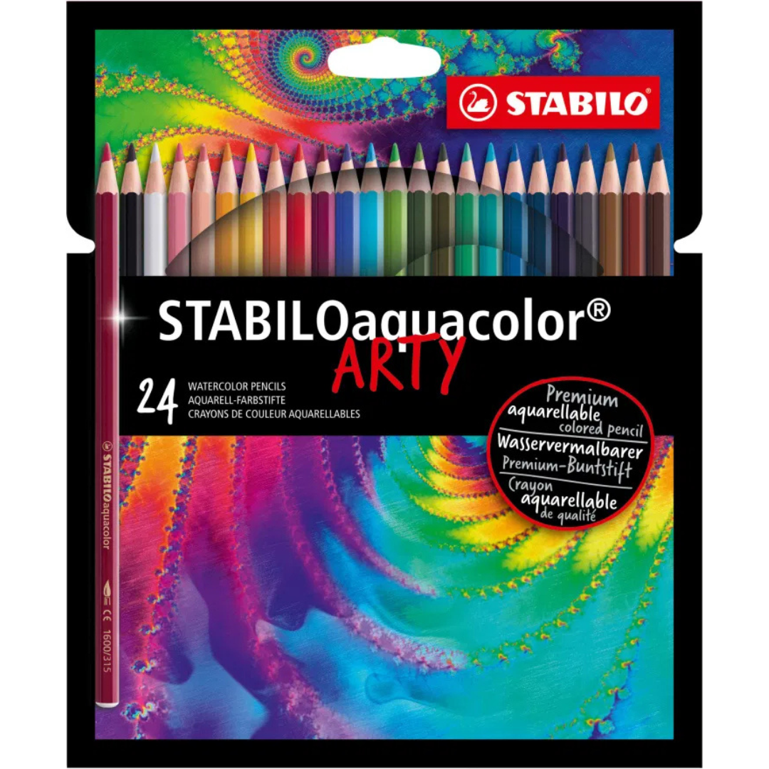 Stabilo Arty Aquacolor Aquarellable Colour Pencil: Assorted - 1612-1-20